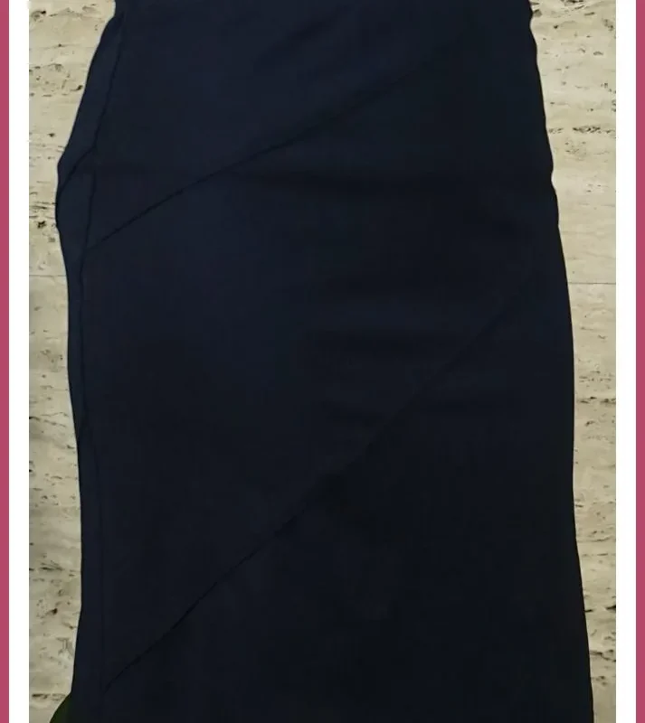 Női elegáns szoknya, sötétkék noikezitaska-hu 2